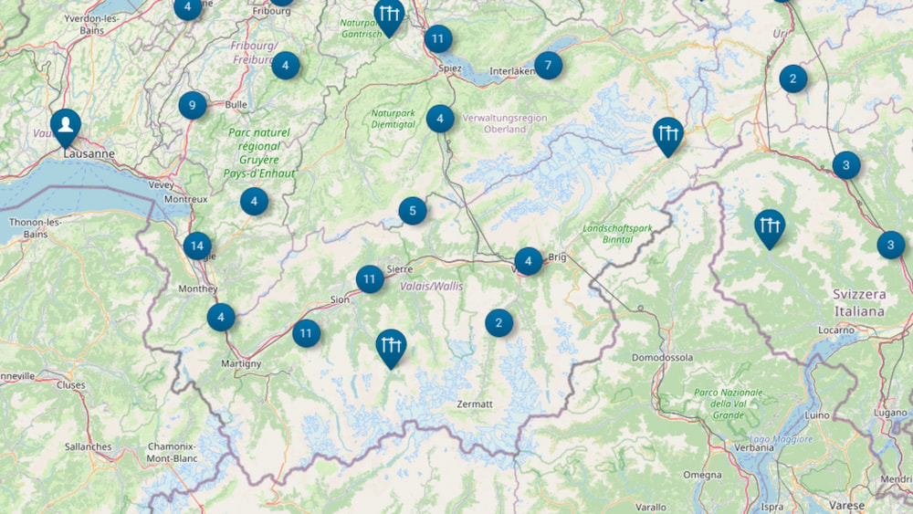 Carte Calisthenics Parks - Exemple d'utilisation en Valais
